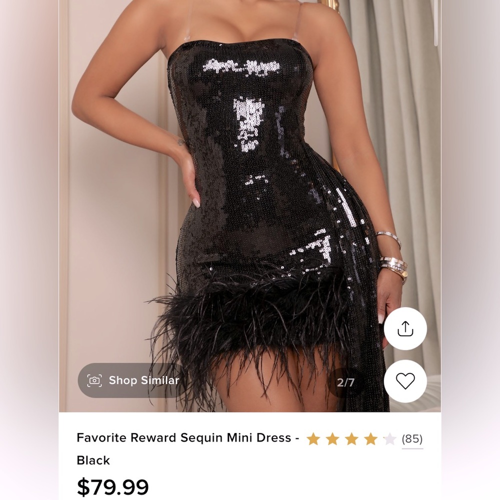 Black Fashion nova sequin mini dress